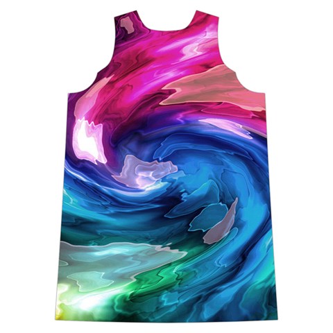 Water Paint Shoulder Cutout Velvet One Piece from ArtsNow.com Back