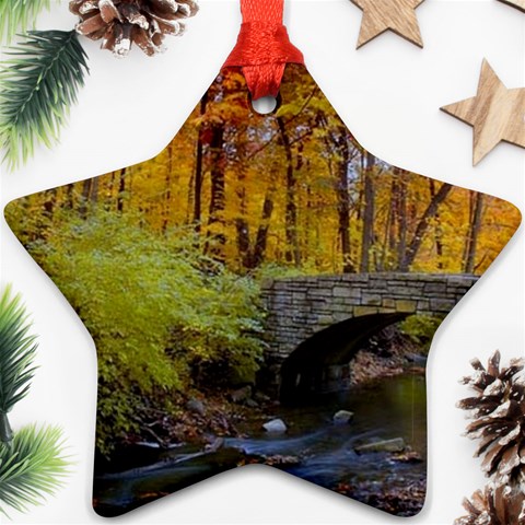 Stone Country Bridge Ornament (Star) from ArtsNow.com Front