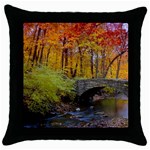 Stone Country Bridge Throw Pillow Case (Black)