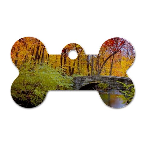 Stone Country Bridge Dog Tag Bone (Two Sides) from ArtsNow.com Back