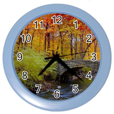 Stone Country Bridge Color Wall Clock from ArtsNow.com Front