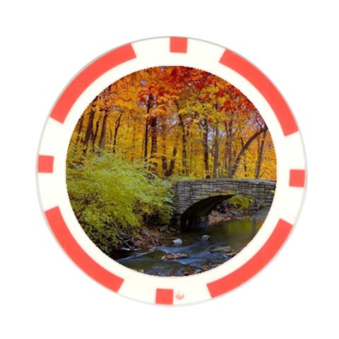 Stone Country Bridge Poker Chip Card Guard from ArtsNow.com Front