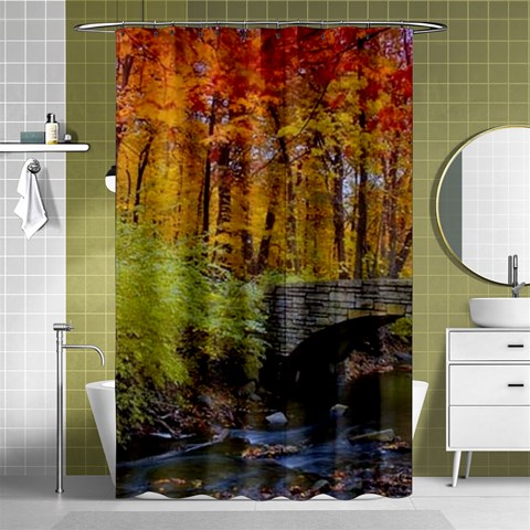 Stone Country Bridge Shower Curtain 48  x 72  (Small) from ArtsNow.com Curtain(48  X 72 ) - 42.18 x64.8  Curtain(48  X 72 )