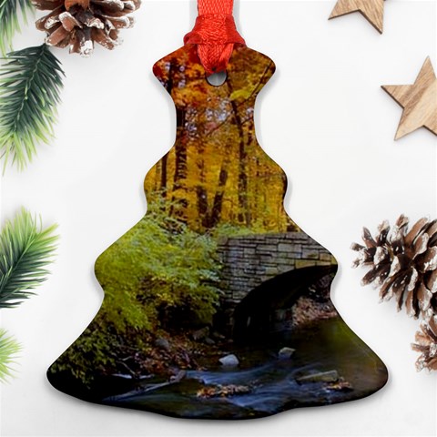 Stone Country Bridge Christmas Tree Ornament (Two Sides) from ArtsNow.com Back