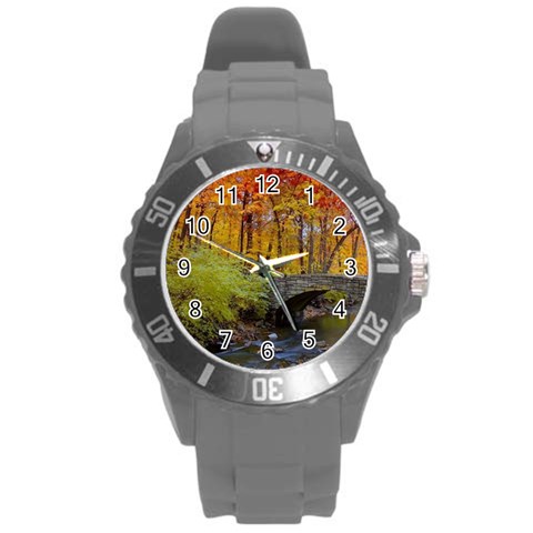 Stone Country Bridge Round Plastic Sport Watch (L) from ArtsNow.com Front