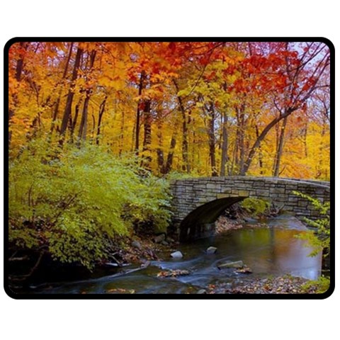 Stone Country Bridge Double Sided Fleece Blanket (Medium) from ArtsNow.com 58.8 x47.4  Blanket Back