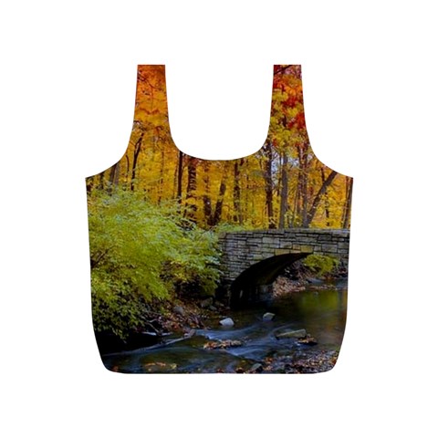 Stone Country Bridge Full Print Recycle Bag (S) from ArtsNow.com Back