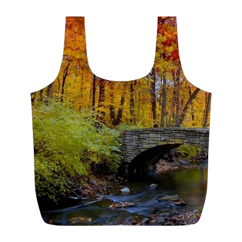 Stone Country Bridge Full Print Recycle Bag (L) from ArtsNow.com Back