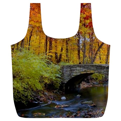 Stone Country Bridge Full Print Recycle Bag (XL) from ArtsNow.com Back