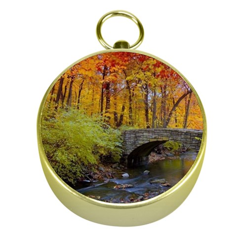 Stone Country Bridge Gold Compass from ArtsNow.com Front