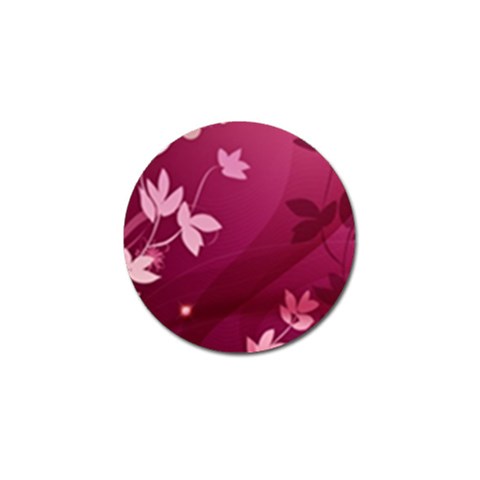 Pink Flower Art Golf Ball Marker from ArtsNow.com Front