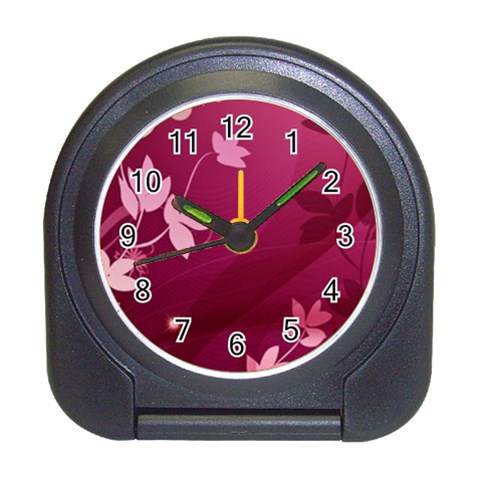 Pink Flower Art Travel Alarm Clock from ArtsNow.com Front