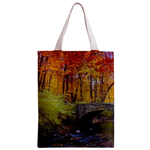 Stone Country Bridge Zipper Classic Tote Bag from ArtsNow.com Back