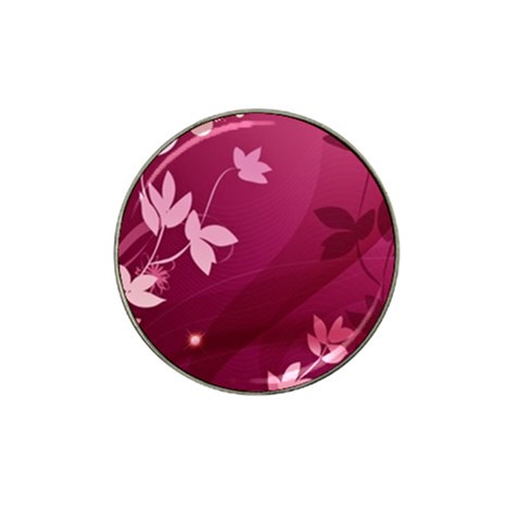 Pink Flower Art Hat Clip Ball Marker (10 pack) from ArtsNow.com Front