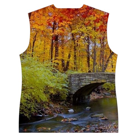 Stone Country Bridge Women s Button Up Vest from ArtsNow.com Back