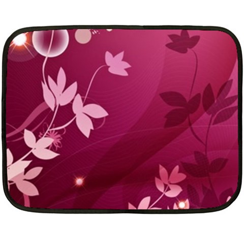 Pink Flower Art Double Sided Fleece Blanket (Mini) from ArtsNow.com 35 x27  Blanket Back