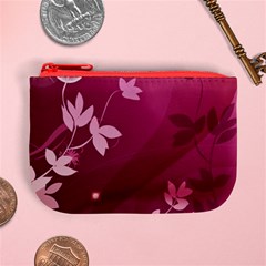 Pink Flower Art Mini Coin Purse from ArtsNow.com Front