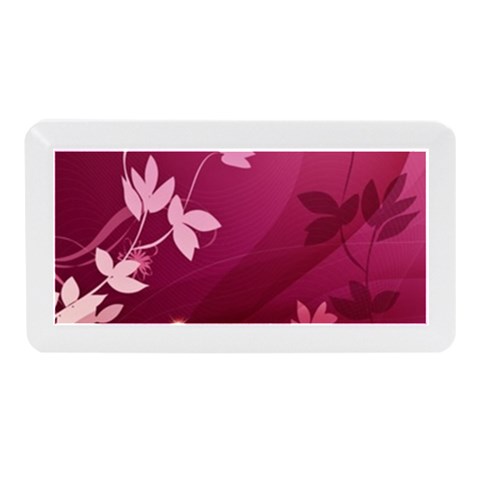 Pink Flower Art Memory Card Reader (Mini) from ArtsNow.com Front