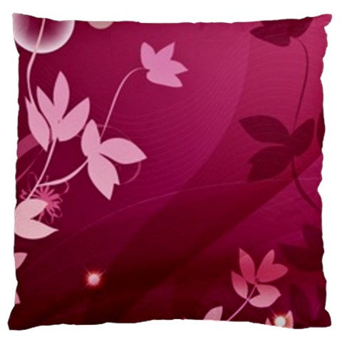 Pink Flower Art Large Cushion Case (Two Sides) from ArtsNow.com Back