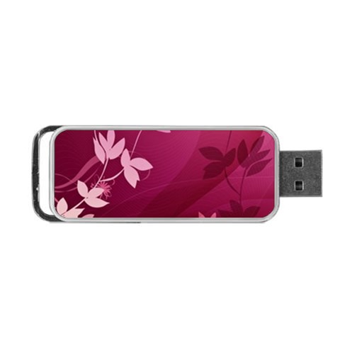 Pink Flower Art Portable USB Flash (Two Sides) from ArtsNow.com Back