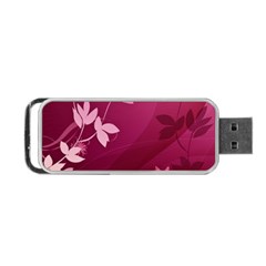 Pink Flower Art Portable USB Flash (Two Sides) from ArtsNow.com Back