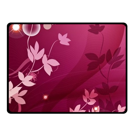 Pink Flower Art Double Sided Fleece Blanket (Small) from ArtsNow.com 45 x34  Blanket Back