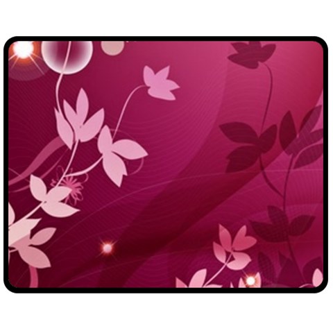 Pink Flower Art Double Sided Fleece Blanket (Medium) from ArtsNow.com 58.8 x47.4  Blanket Back