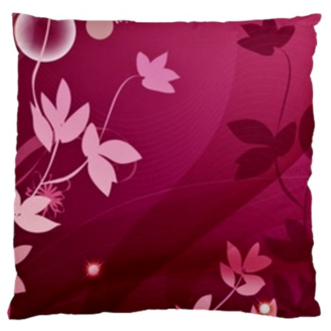 Pink Flower Art Standard Flano Cushion Case (Two Sides) from ArtsNow.com Back