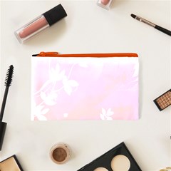 Pink Flower Art Cosmetic Bag (XS) from ArtsNow.com Front