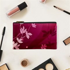 Pink Flower Art Cosmetic Bag (XS) from ArtsNow.com Front