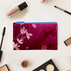 Pink Flower Art Cosmetic Bag (XS) from ArtsNow.com Front