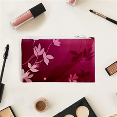 Pink Flower Art Cosmetic Bag (XS) from ArtsNow.com Back