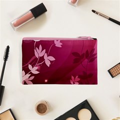 Pink Flower Art Cosmetic Bag (XS) from ArtsNow.com Back