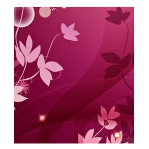 Pink Flower Art Duvet Cover Double Side (King Size) from ArtsNow.com Back