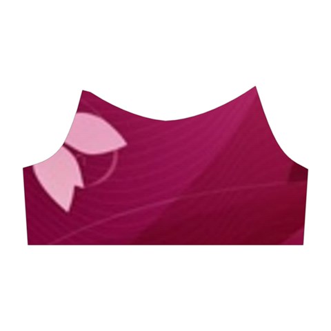 Pink Flower Art Shoulder Cutout Velvet One Piece from ArtsNow.com Right Sleeve