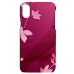 Pink Flower Art iPhone X/XS Black UV Print Case