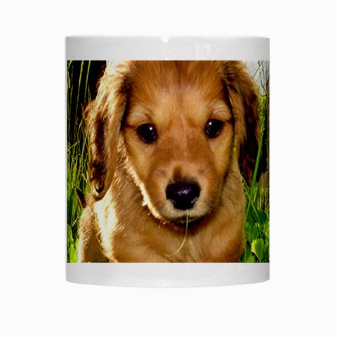 Puppy In Grass White Mug from ArtsNow.com Center