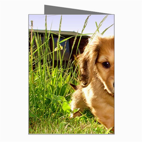 Puppy In Grass Greeting Card from ArtsNow.com Right