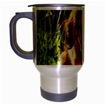 Puppy In Grass Travel Mug (Silver Gray)