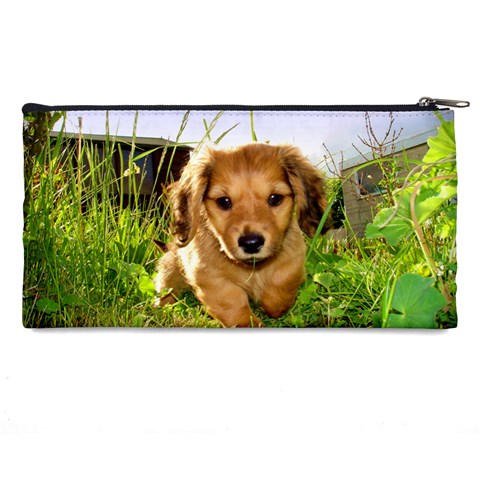 Puppy In Grass Pencil Case from ArtsNow.com Back