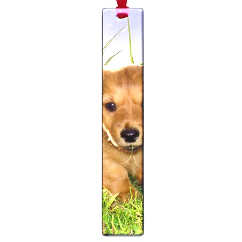 Puppy In Grass Large Book Mark from ArtsNow.com Front