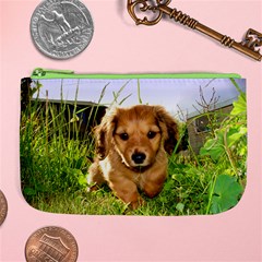 Puppy In Grass Large Coin Purse from ArtsNow.com Front