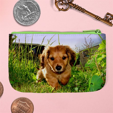 Puppy In Grass Large Coin Purse from ArtsNow.com Back