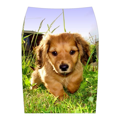 Puppy In Grass Midi Wrap Pencil Skirt from ArtsNow.com Back