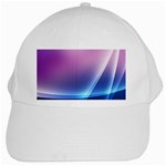 Purple Blue Wave White Cap