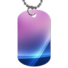 Purple Blue Wave Dog Tag (Two Sides) from ArtsNow.com Front