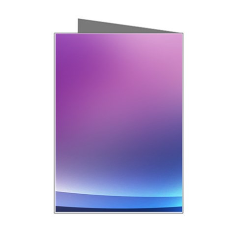 Purple Blue Wave Mini Greeting Card from ArtsNow.com Right