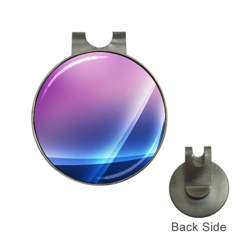 Purple Blue Wave Golf Ball Marker Hat Clip from ArtsNow.com Front