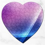 Purple Blue Wave Jigsaw Puzzle (Heart)