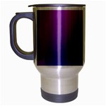 Purple Blue Wave Travel Mug (Silver Gray)